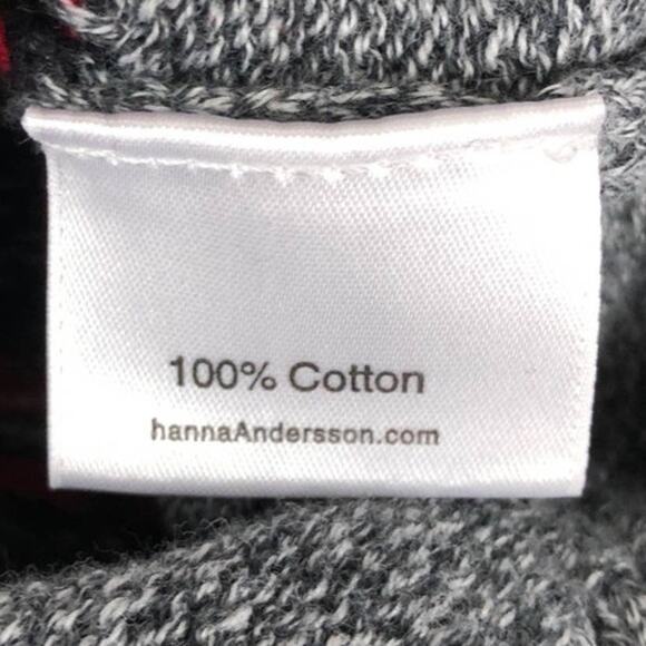 Hanna Andersson Gray Red Black Fair Isle Knit Pull Over V-Neck Sweater Vest Top - Picture 4 of 5